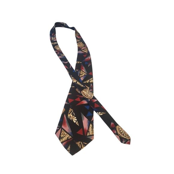 Johnny‎ Carson Neck Tie Mens Luxury Multicolor Abstract Business Church Designer - Picture 3 of 12